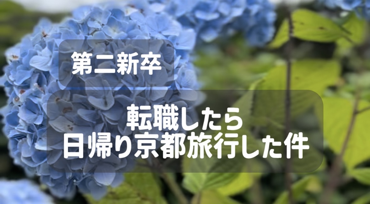第二新卒が転職したら日帰り京都旅行した件